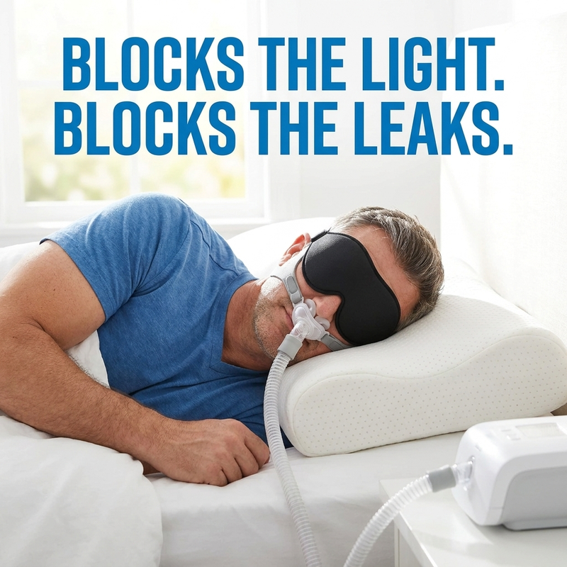 3D Contoured Eye Mask: Blocks Light & Mask Leaks