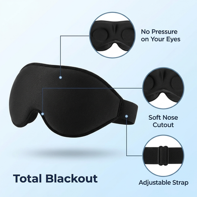 3D Contoured Eye Mask: Blocks Light & Mask Leaks