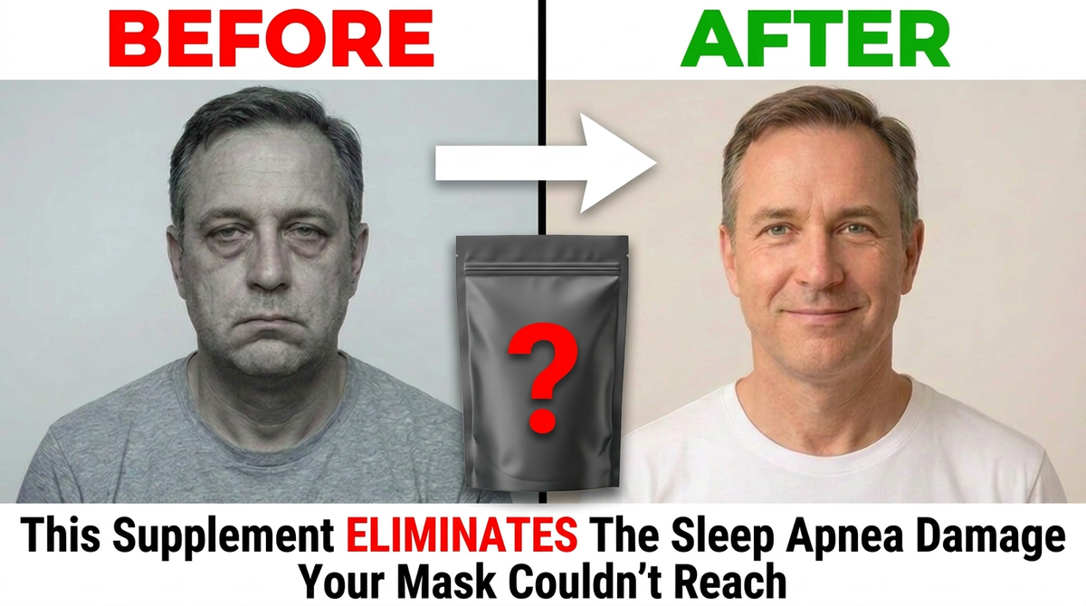 A CPAP mask resting on a bedside table before dawn